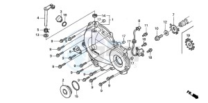 CBR600FR drawing RIGHT CRANKCASE COVER