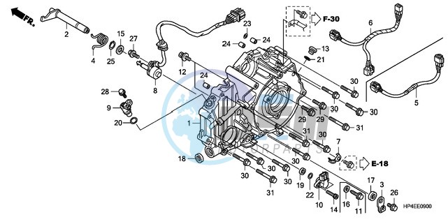 REAR CRANKCASE COVER