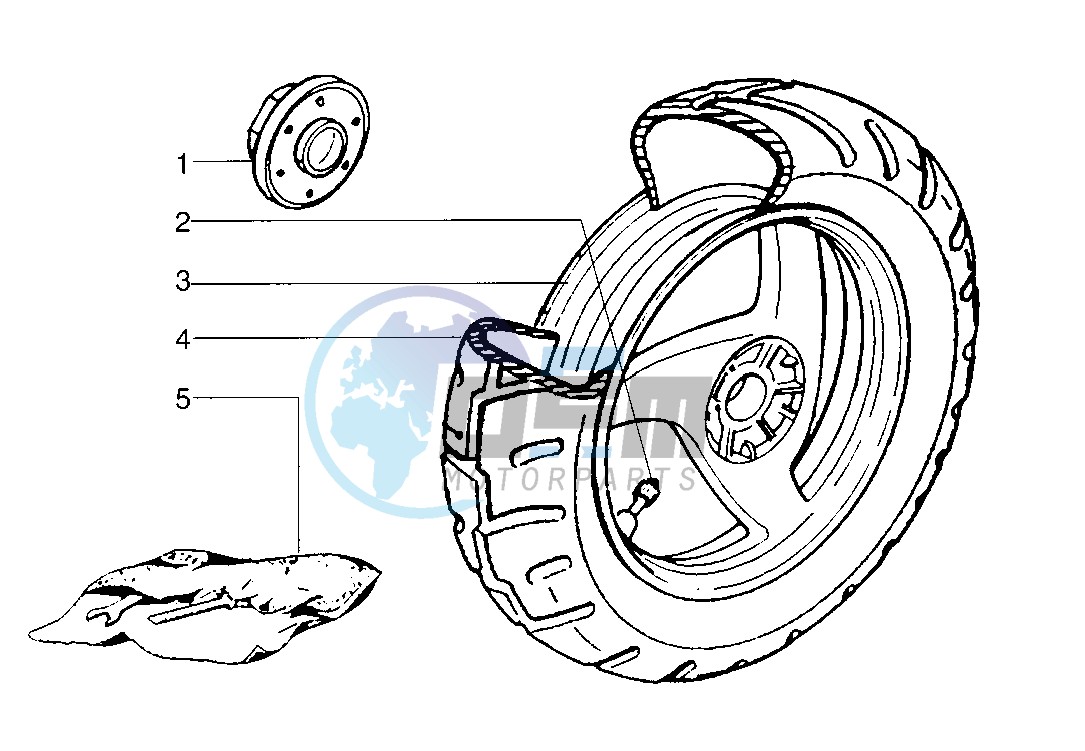 Rear wheel drum brake