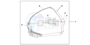 XL700VAB TRANSALP E drawing 45L TOP BOX SHASTA WHITE/BLUE