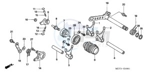 CRF450XD CRF450X Europe Direct - (ED) drawing GEARSHIFT DRUM