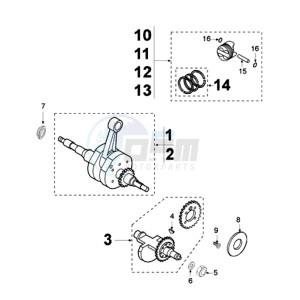 SAT400 SC drawing CRANKSHAFT AND CYLINDER