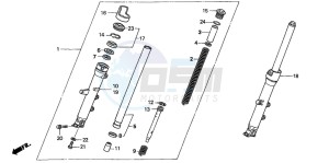 NT700V drawing FRONT FORK