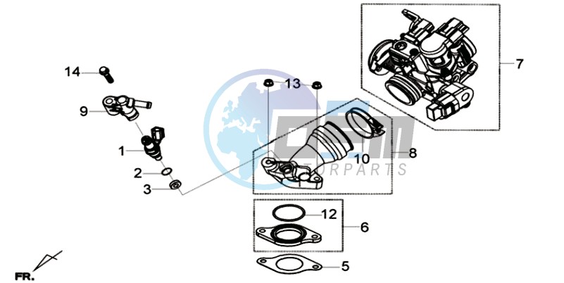 INLET /  FUEL INJECTOR /  THROTTLE VALVE