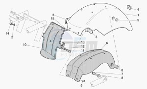 California 1100 Vintage Classic-Touring drawing Rear mudguard