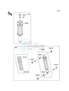 MULE_600 KAF400BEF EU drawing Shock Absorber(s)