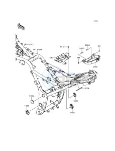 NINJA_300_ABS EX300BDF XX (EU ME A(FRICA) drawing Frame Fittings