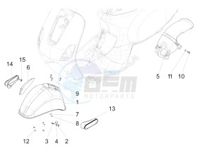 LXV 125 4T 3V E3 (APAC) drawing Wheel huosing - Mudguard