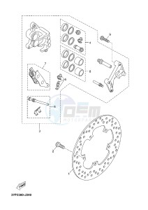 YP125RA (ABS) X-MAX 250 X-MAX 250 (1YS6 1YS6 1YS6) drawing FRONT BRAKE CALIPER