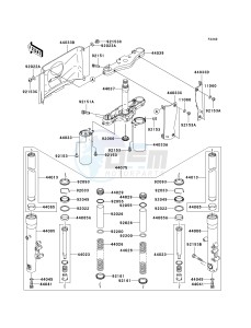 VN 1600 A [VULCAN 1600 CLASSIC] (A6F-A8FA) A6F drawing FRONT FORK-- A6F- -