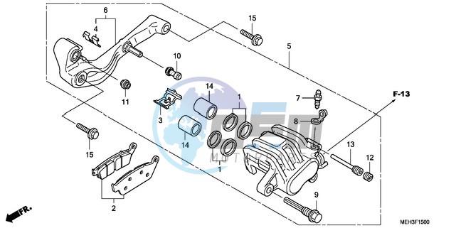 REAR BRAKE CALIPER