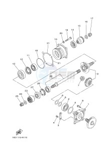 YXM700E YXM70VPXJ VIKING EPS (B5F3) drawing MIDDLE DRIVE GEAR