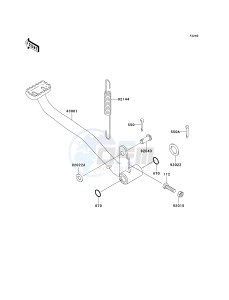 KLF 300 C [BAYOU 300 4X4] (C15-C17 C17 CAN ONLY) [BAYOU 300 4X4] drawing BRAKE PEDAL