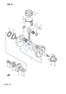 LT250R (E28) drawing CRANKSHAFT (MODEL H)