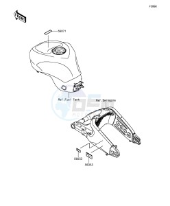 NINJA ZX-6R ZX636EGF FR GB XX (EU ME A(FRICA) drawing Labels