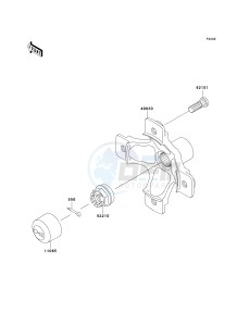 KVF 650 D ([BRUTE FORCE 650 4X4] (D6F-D9F) D9F drawing REAR HUB