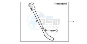 GL1500CD drawing CHROME SIDE STAND