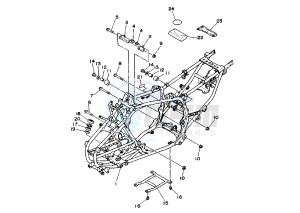 YFM X WARRIOR 350 drawing FRAME