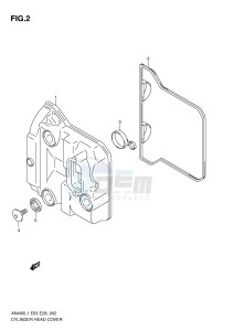 AN400 (E03) Burgman drawing CYLINDER HEAD COVER