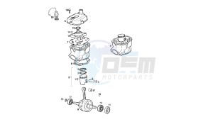 SENDA HYP DRD EVO LIMITED EDITION - 50 CC EU2 drawing CRANKSHAFT - CYLINDER - CYLINDER HEAD