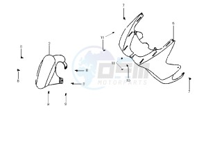 SHARK - 150 cc drawing FRONT MUDGUARD