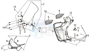 JOYRIDE 125 drawing INNER LEG SHIELD / UNDERTAIL