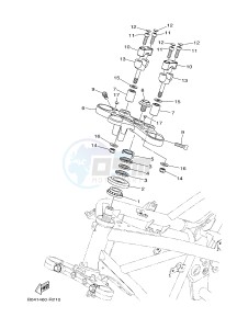 MTN250 MTN-250 MT-250 (B046) drawing STEERING