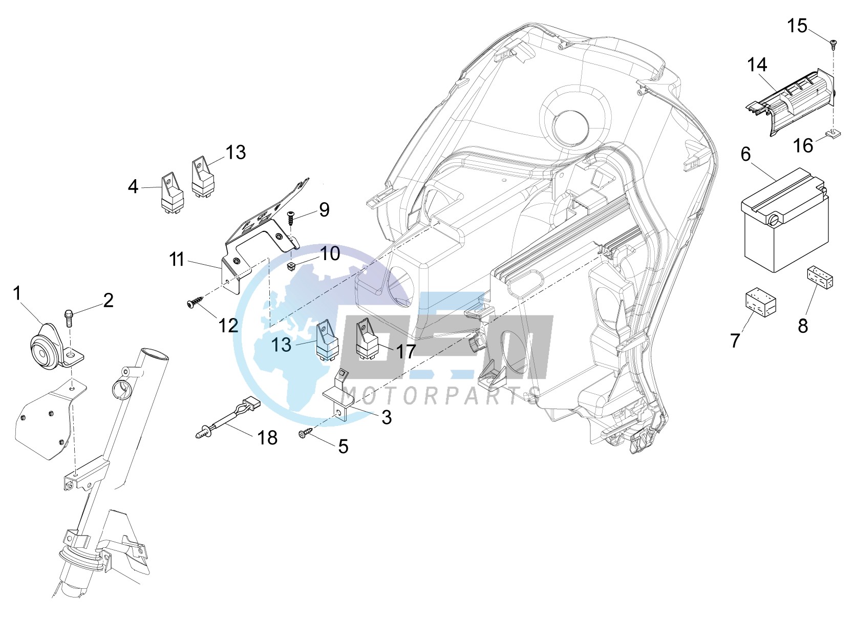 Remote control switches - Battery - Horn