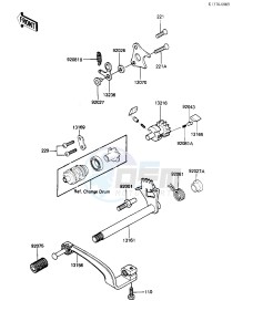 KX 500 A [KX500] (A1) [KX500] drawing GEAR CHANGE MECHANISM -- 83 A1- -