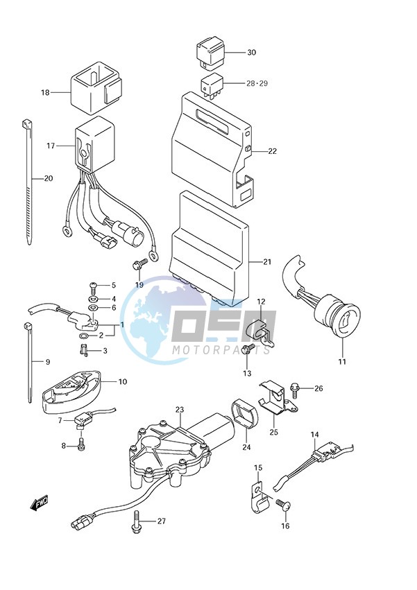 PTT Switch/Engine Control Unit