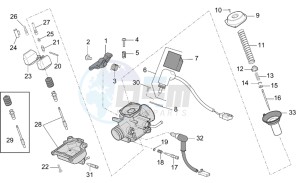 Mojito 125-150 drawing Carburettor - Components