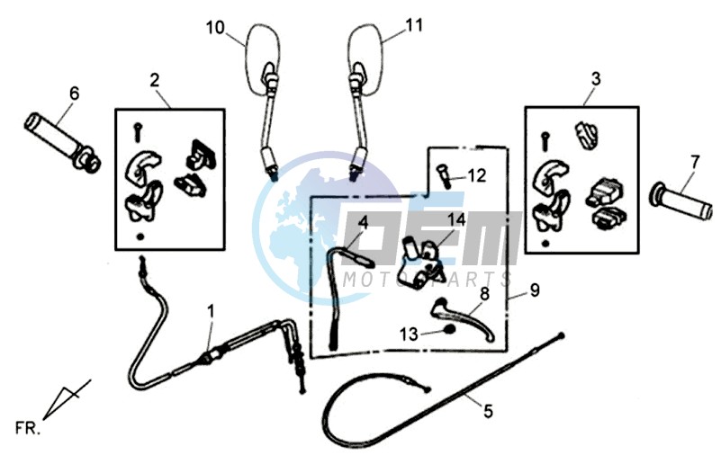 MIRRORS / CABLES / BRAKE LEVER