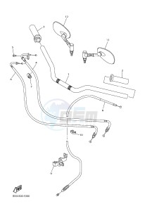 XVS950CUD-A XV950 ABS XV950 R-SPEC (BS58) drawing STEERING HANDLE & CABLE