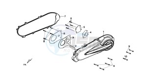 HD 2 125 drawing CRANKCASE COVER LEFT