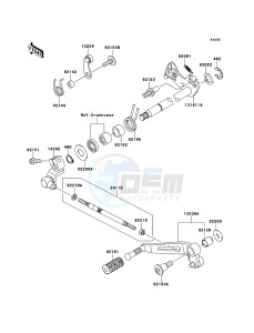 Z1000SX ZX1000GCF FR GB XX (EU ME A(FRICA) drawing Gear Change Mechanism