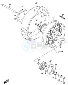 DL650 drawing REAR WHEEL (DL650XAL7 E21)