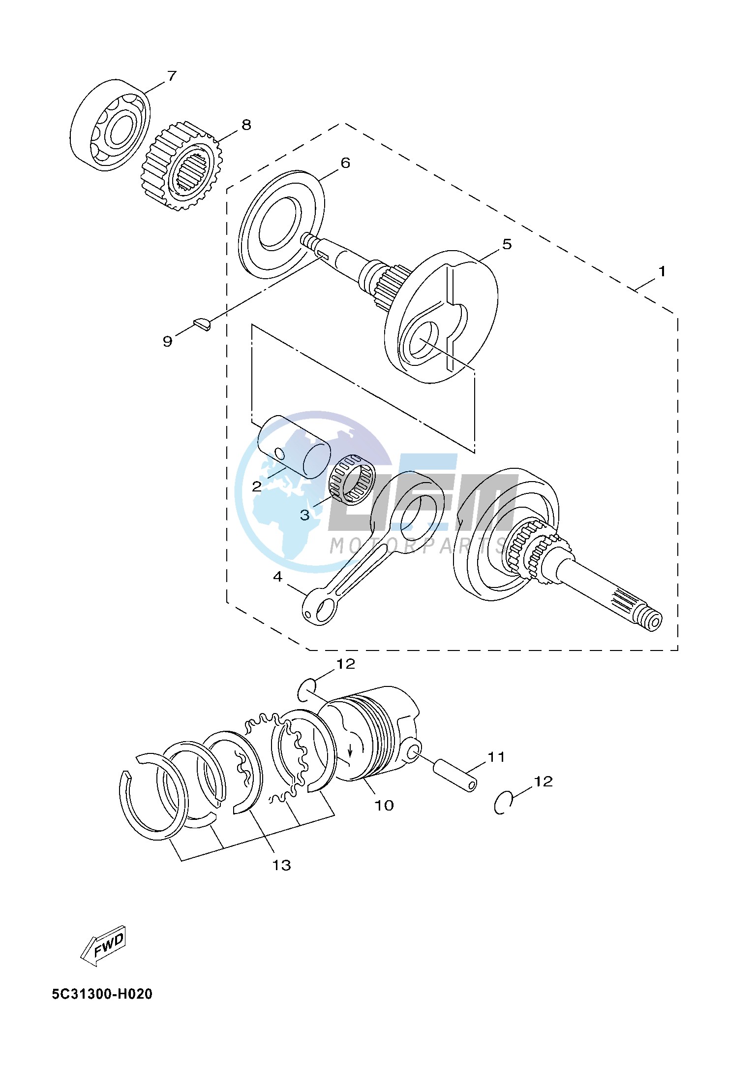 CRANKSHAFT & PISTON