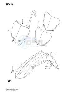 RM-Z 450 drawing FRONT FENDER (K8-L0)