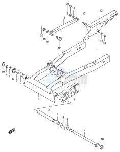 GSX600F (E2) Katana drawing REAR SWINGING ARM