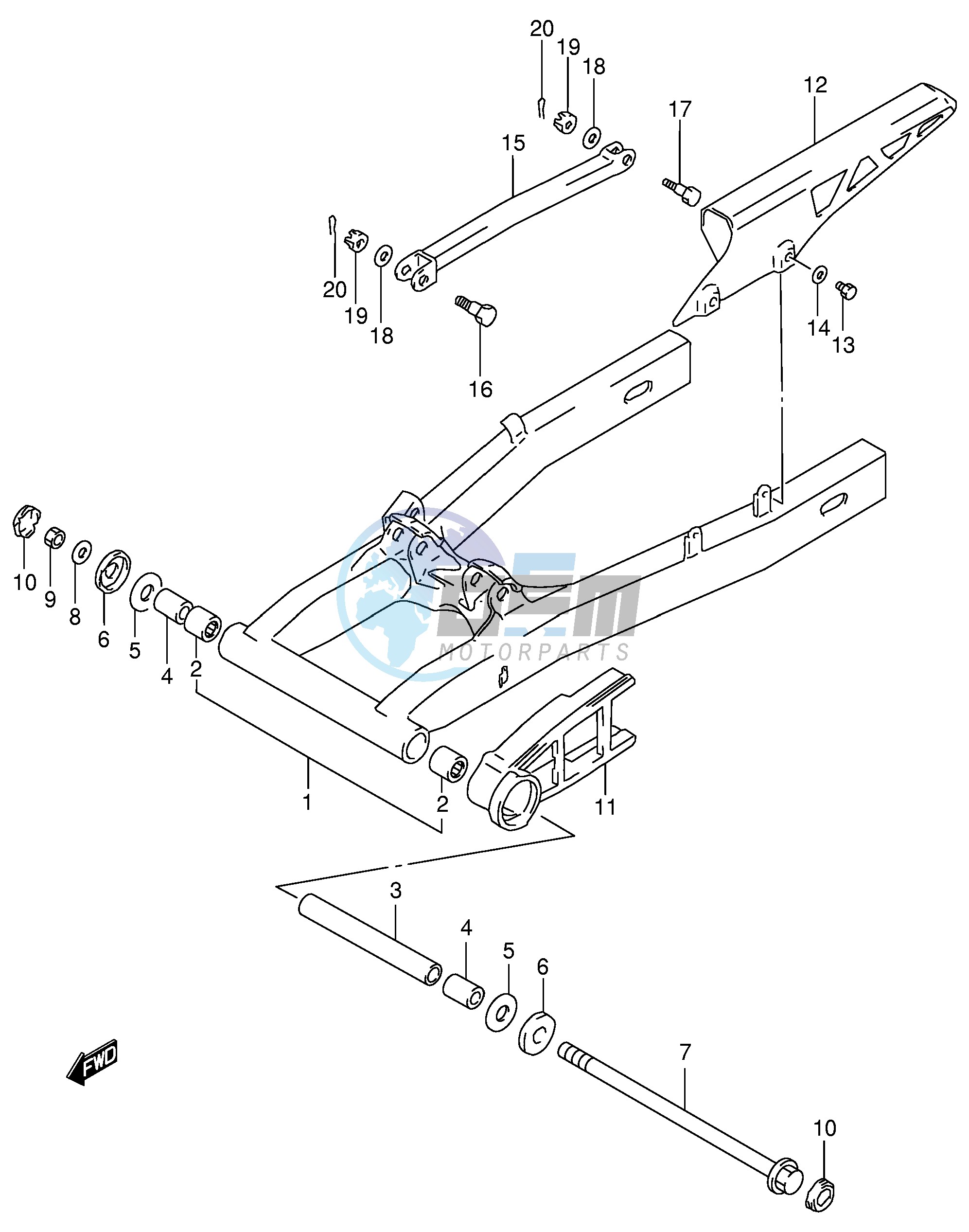 REAR SWINGING ARM