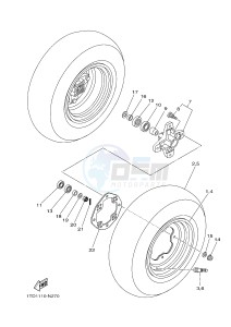 YFZ450R YFZ450RF (1TDE) drawing FRONT WHEEL