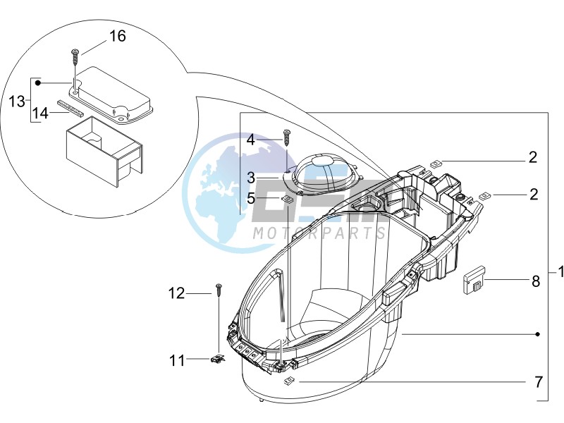 Helmet box - Undersaddle