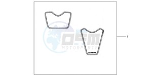 CBR1000RA9 UK - (E / ABS) drawing RACING STICKERSSET