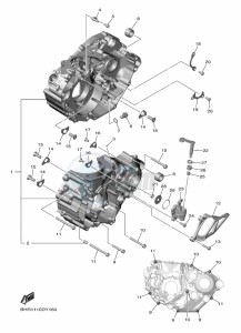 YZ450F (BHR6) drawing CRANKCASE