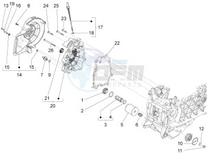 LXV 150 4T 3V E3 (APAC) (CN, RI, VT) drawing Flywheel magneto cover - Oil filter