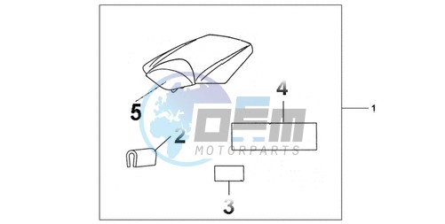 REAR SEAT COWL ACHILLES BLACK METALLIC