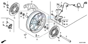 CBR1000RRD Fireblade - CBR1000RR UK - (E) drawing FRONT WHEEL