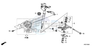 TRX420FE1F TRX420 Europe Direct - (ED) drawing STEERING SHAFT