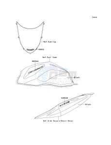 ZR 750 K [Z750S] (K6F) K6F drawing DECALS-- BLACK- -