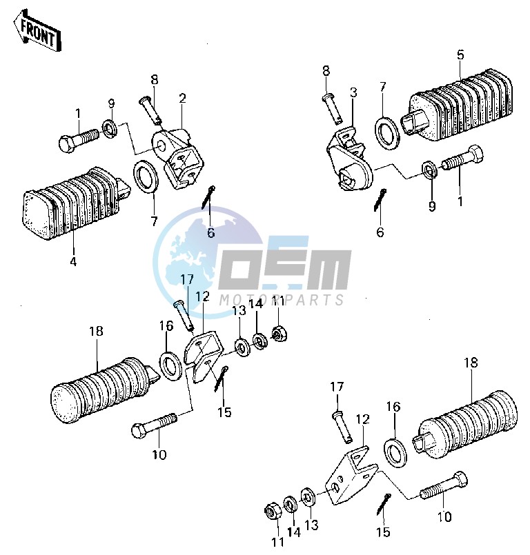 FOOTRESTS -- 80 D1- -